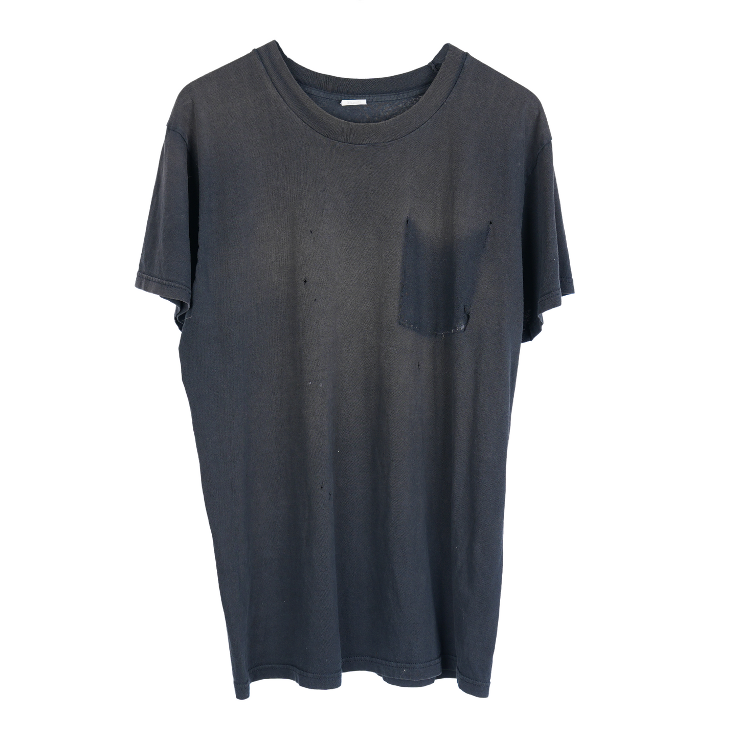 VINTAGE BLACK BLANK POCKET TEE