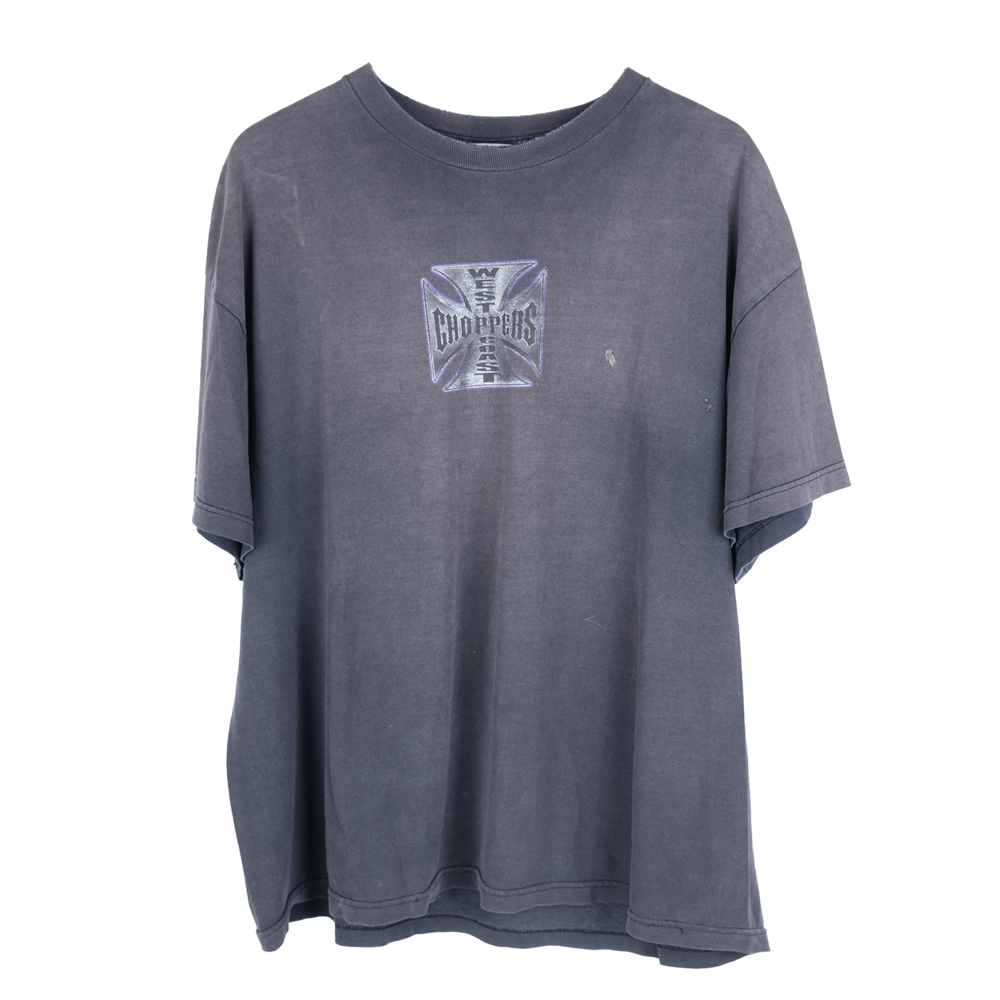 VINTAGE WCC WEST COAST CHOPPERS FADED PURPLE LONG BEACH T-SHIRT