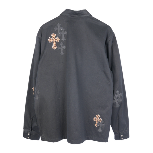 CHROME HEARTS CHEETAH PATCH WORK JACKET