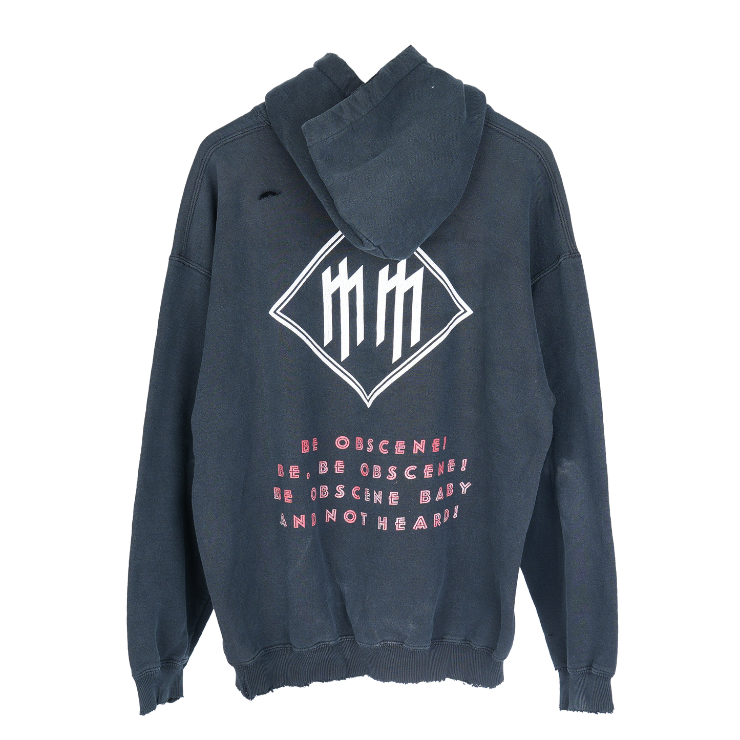 MARYLIN MANSON BLACK THRASHED HOODIE