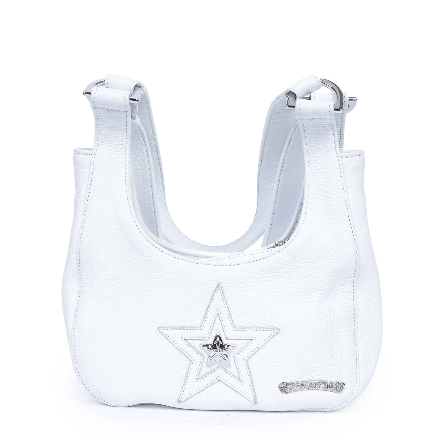 CHROME HEARTS WHITE NIP & TUCK STAR EMBELLISHED PURSE