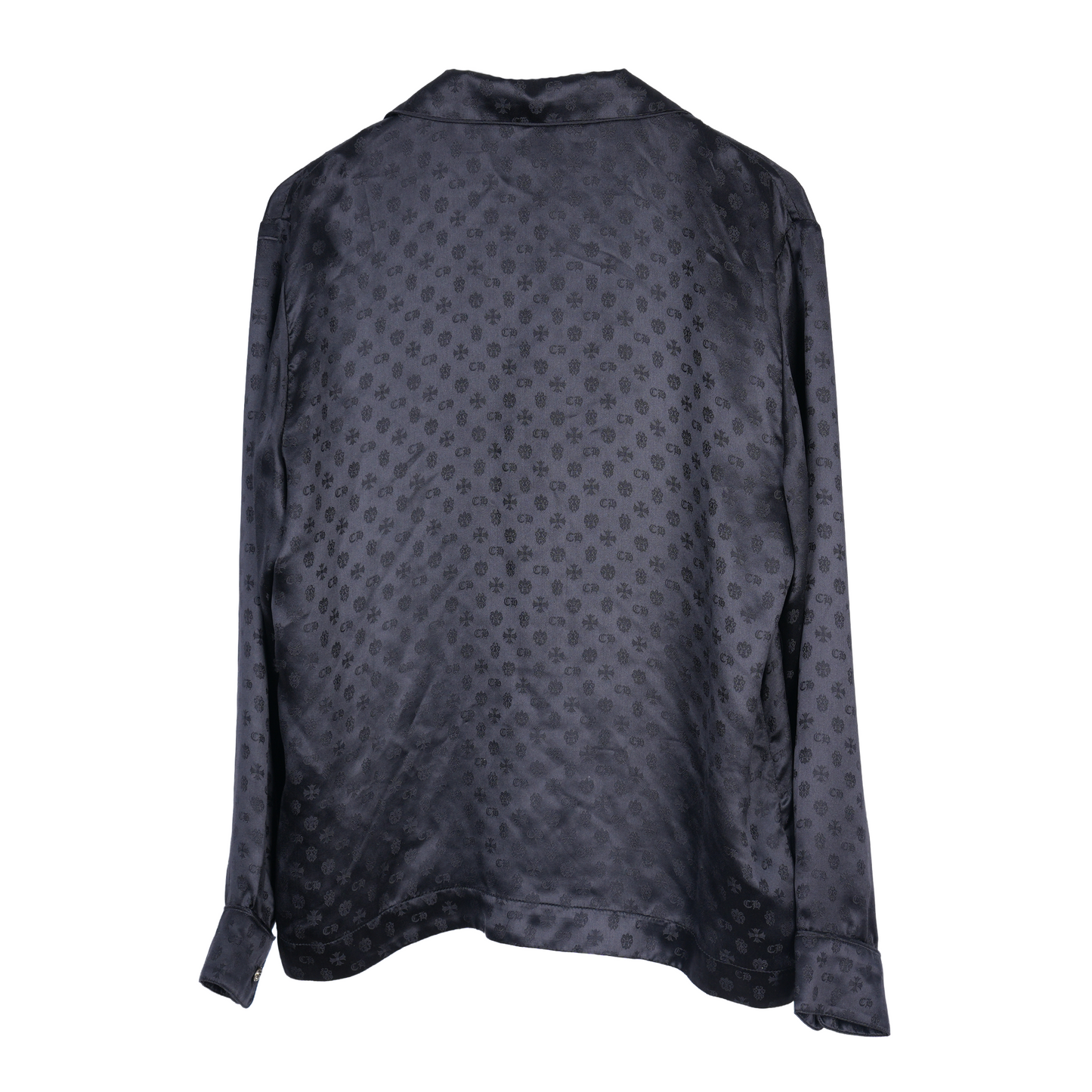 CHROME HEARTS SILK BLACK PAJAMA SHIRT