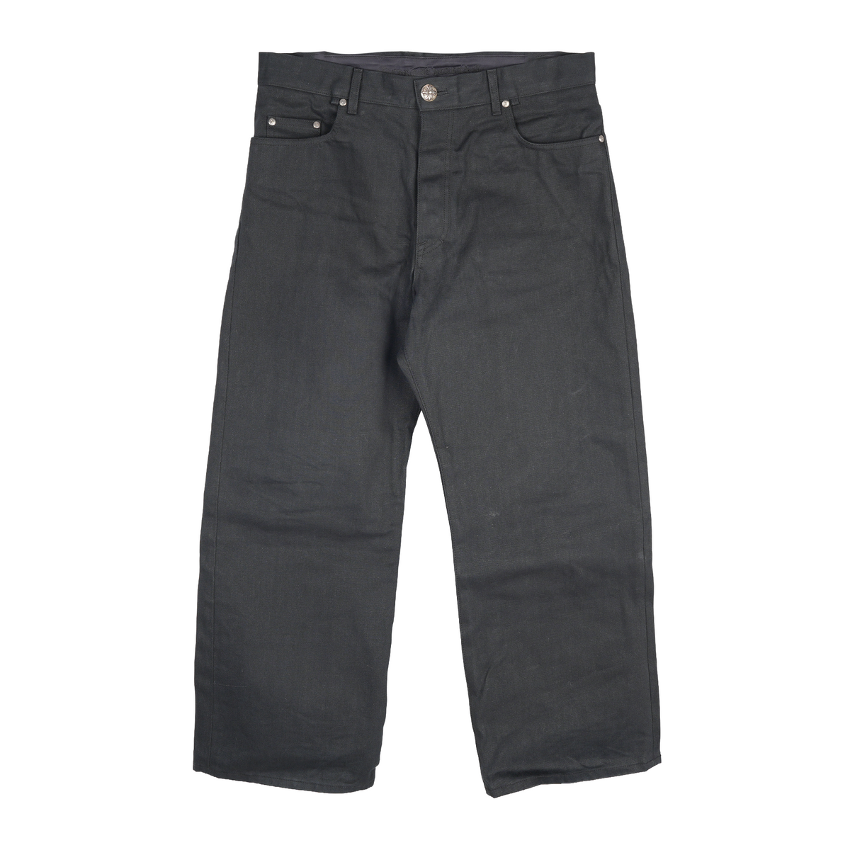 CHROME HEARTS BLACK KS CUT SELVEDGE DENIM