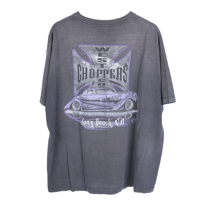 VINTAGE WCC WEST COAST CHOPPERS FADED PURPLE LONG BEACH T-SHIRT