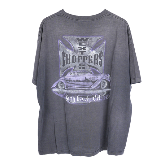 VINTAGE WCC WEST COAST CHOPPERS FADED PURPLE LONG BEACH T-SHIRT
