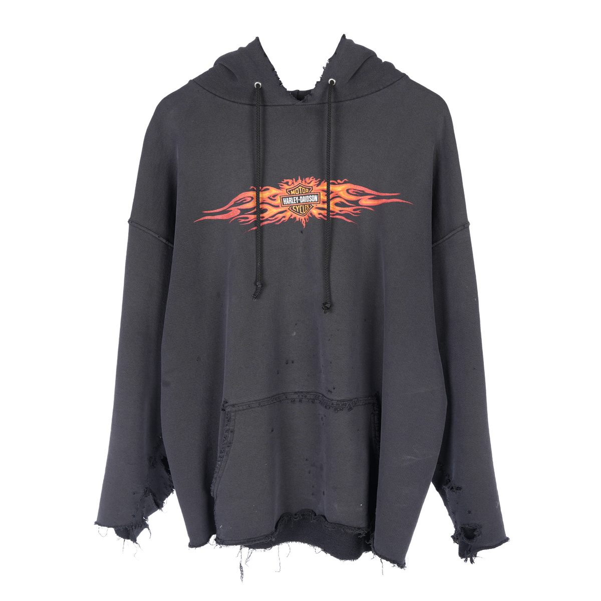 VINTAGE THRASHED HARLEY DAVIDSON PULL OVER HOODIE
