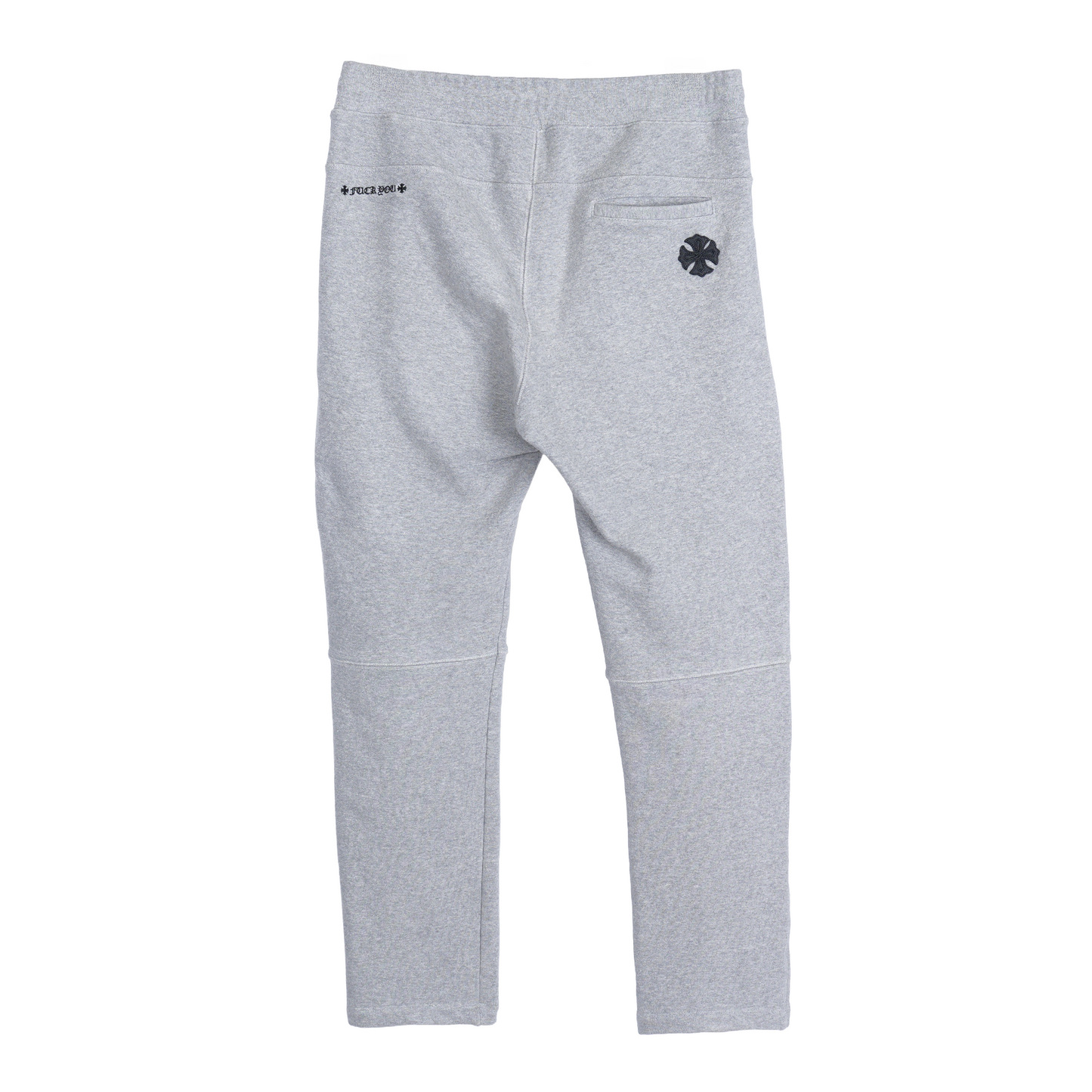CHROME HEARTS GREY JOGGER PLUS CROSS PATCH SWEATPANTS