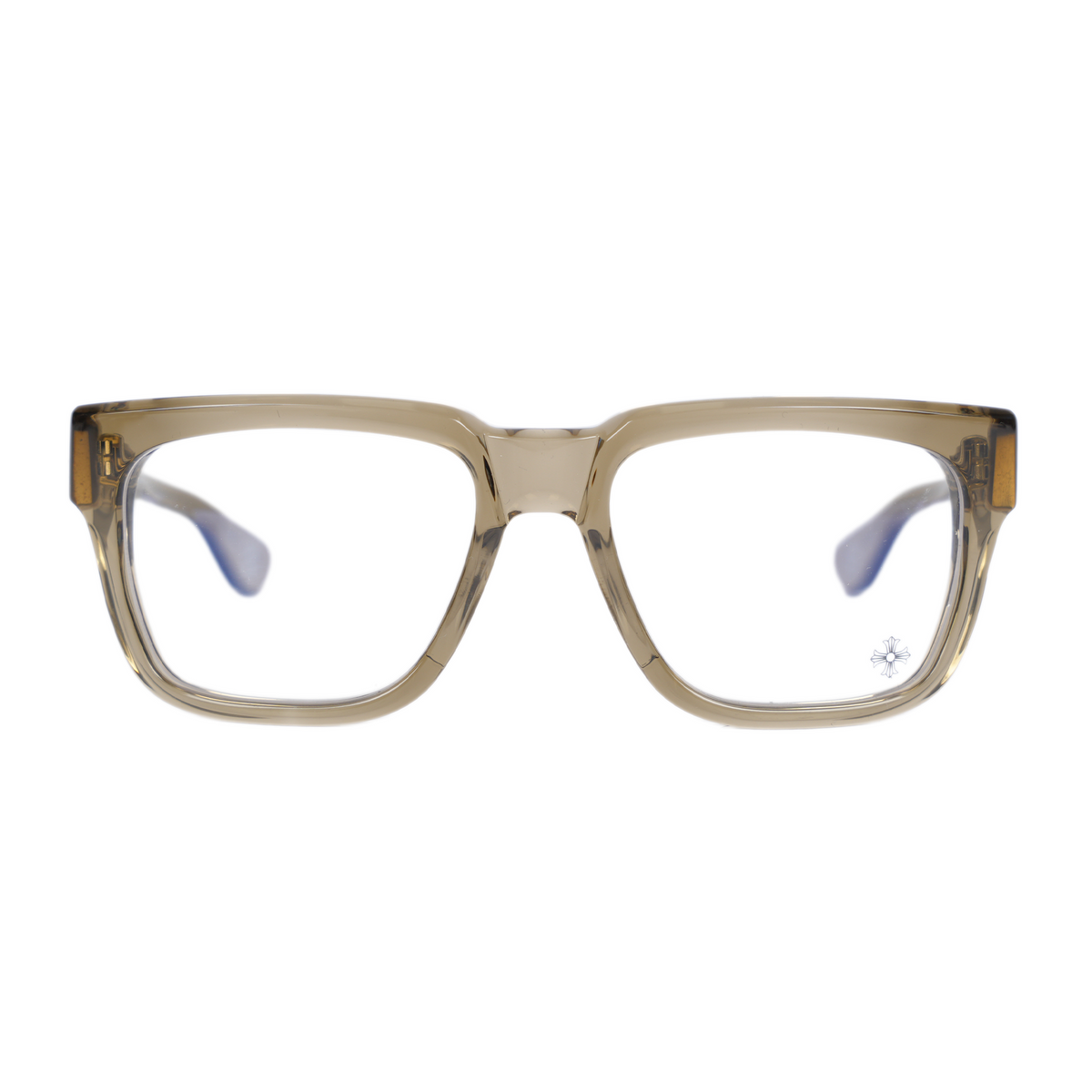 CHROME HEARTS CLEAR GREEN BOX-OFFICER GLASSES