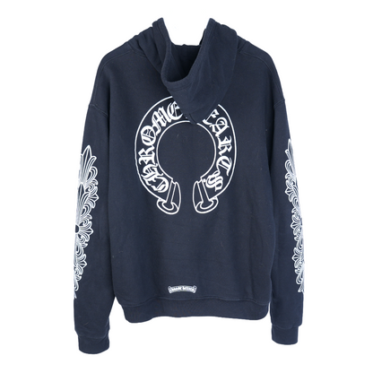 CHROME HEARTS CLASSIC THERMAL HORSESHOE LOGO ZIP UP HOODIE
