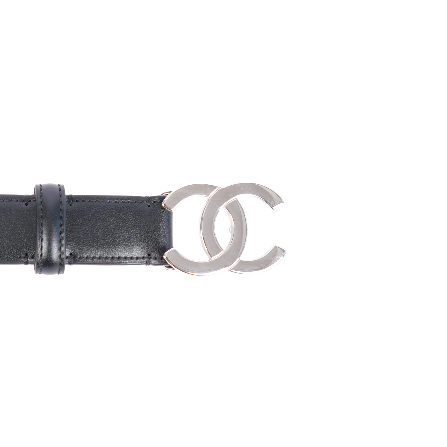 CHANEL MEN'S 1 INCH LOGO BELT men's size 36