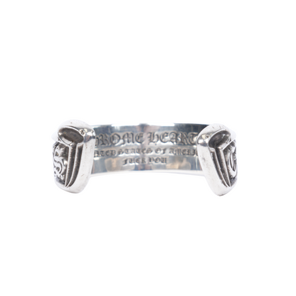 CHROME HEARTS SCROLL LOGO BANGLE .925 SILVER BRACELET