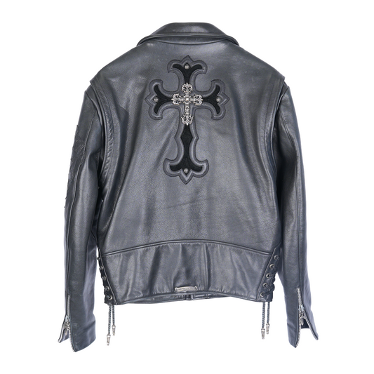 CHROME HEART FILIGREE LEATHER JACKET