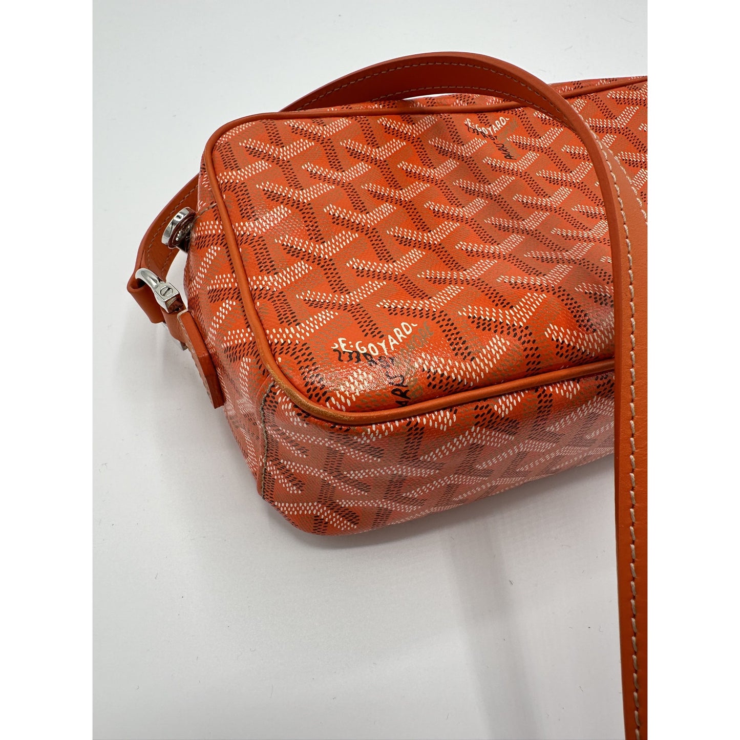 Goyard Cap-Vert PM Bag Orange Leather Camera Pouch