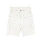 CHROME HEARTS WHITE LEATHER CARGO SHORTS