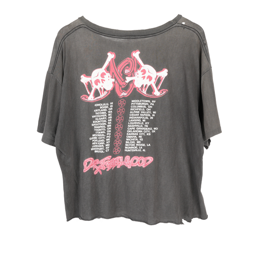 VINTAGE 1989 FADED MOTLEY CRUE DR.FEELGOOD CROPPED TEE
