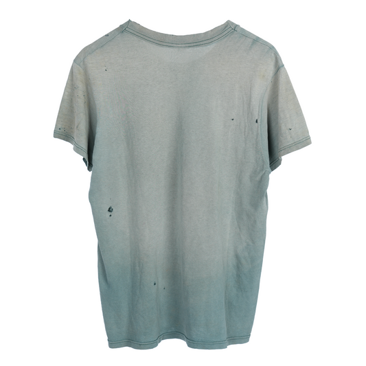 FADED GREEN BOXY GHOST POCKET T-SHIRT