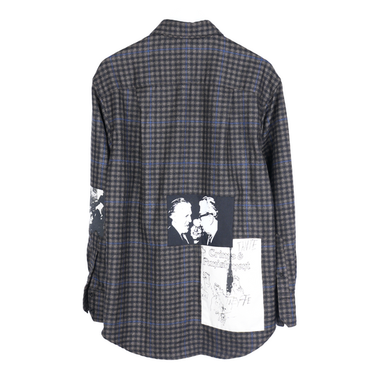 ERD AW 23 BROWN ASSEMBLAGE FLANNEL