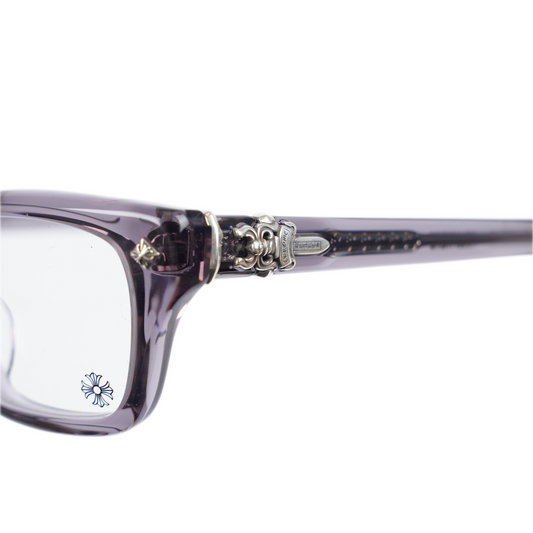 CHROME HEARTS CLEAR PURPLE HOLLYWEIRD GLASSES