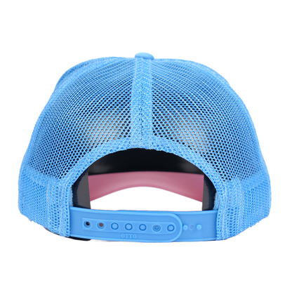 KAPITAL 'MEN LOVE CATS' DENIM TRUCKER HAT