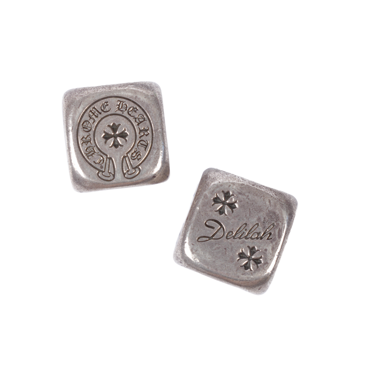CHROME HEARTS .925 STERLING SILVER DELILIAH DICE