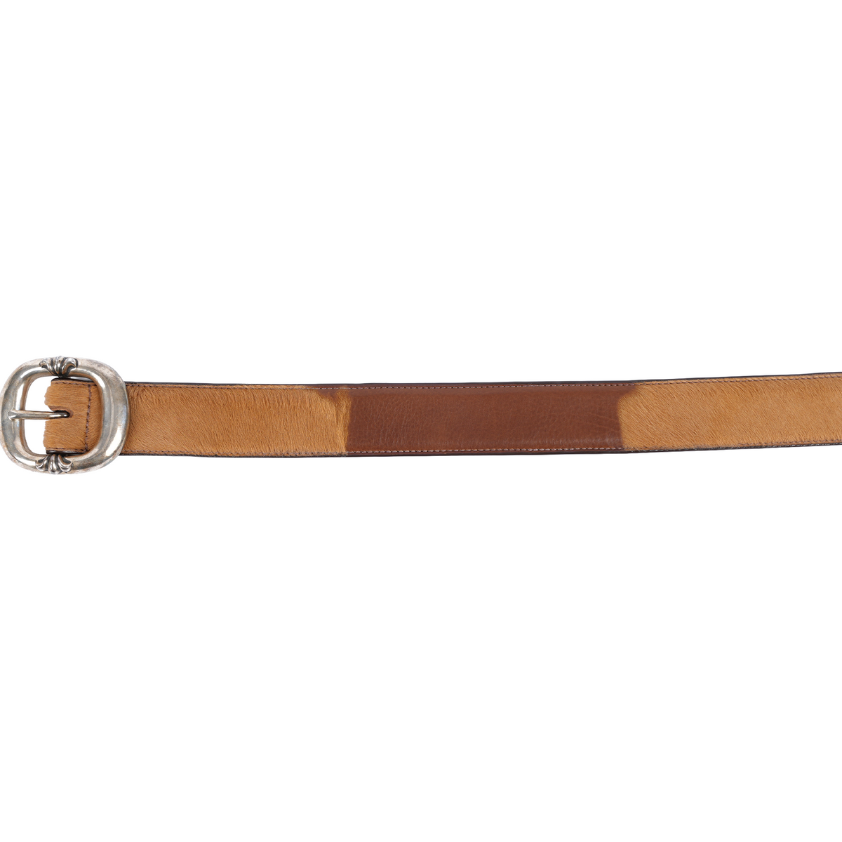 CHROME HEARTS ASPEN EXCLUSIVE BROWN HORSEHAIR GUNSLINGER BELT