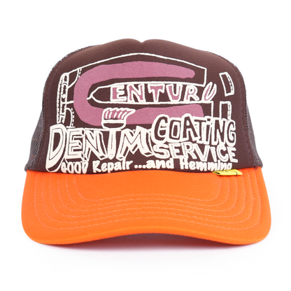 KAPITAL 'CENTURY DENIM COATING' TRUCKER HAT