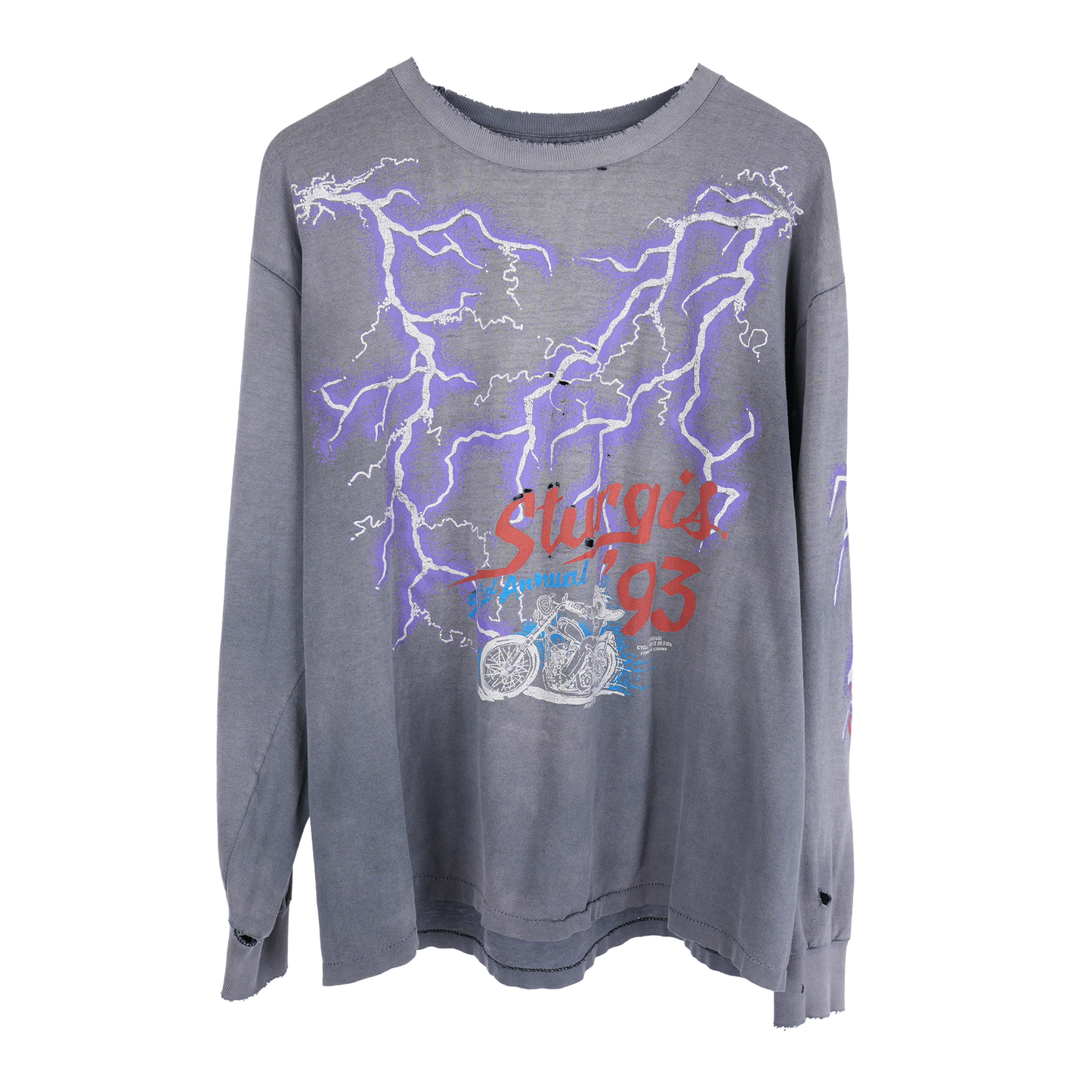 VINTAGE FADED STURGIS RALLY AND RACES 1993 LONGSLEEVE
