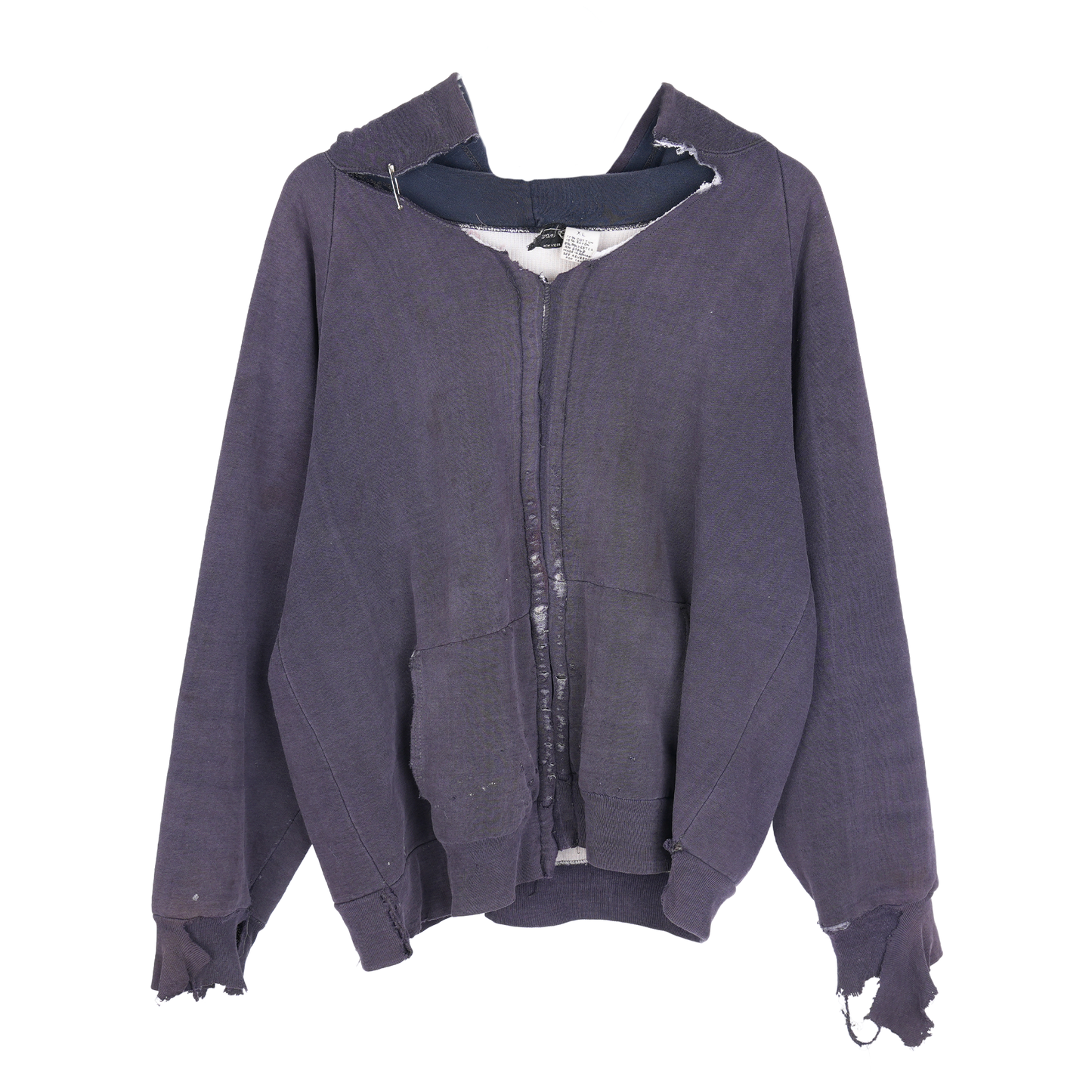 FADED THRASHED 70s PURPLE THERMAL LINED HOODIE