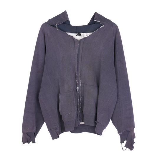 FADED THRASHED 70s PURPLE THERMAL LINED HOODIE