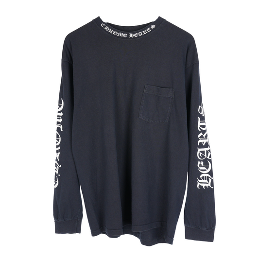 Vintage Chrome Hearts BLACK SCROLL LONG SLEEVE