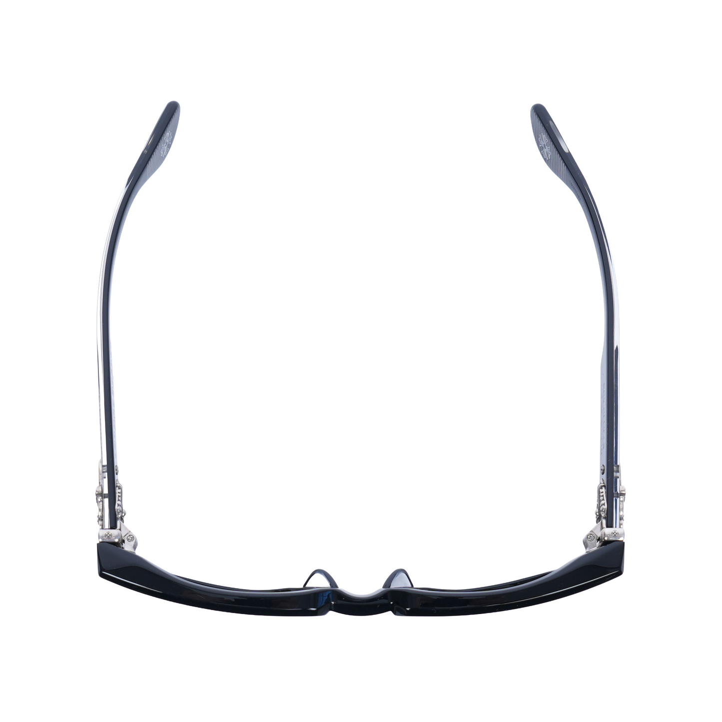 CHROME HEARTS GLOSSY BOX OFFICER SUNGLASSES WITH DIAMOND