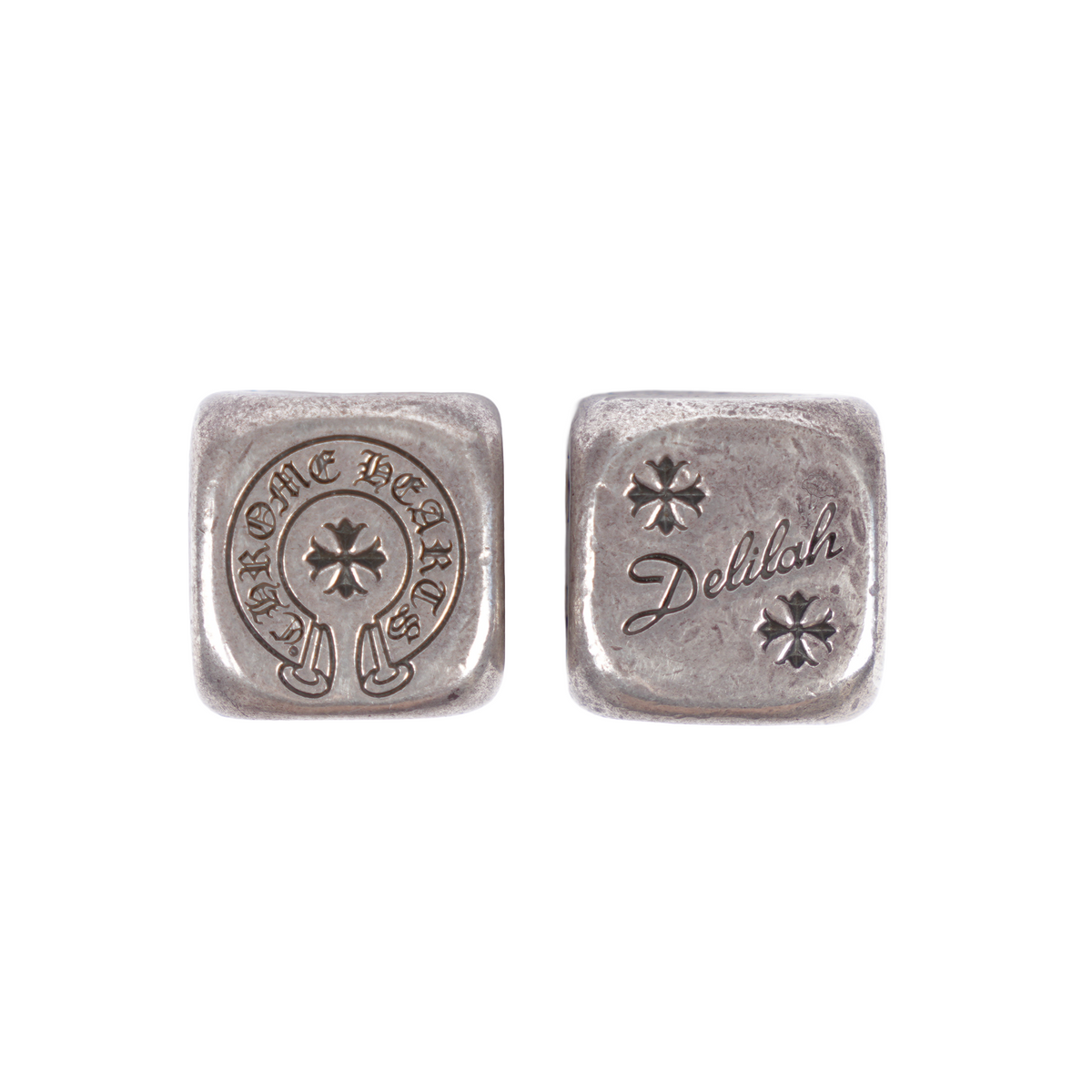 CHROME HEARTS .925 STERLING SILVER DELILIAH DICE