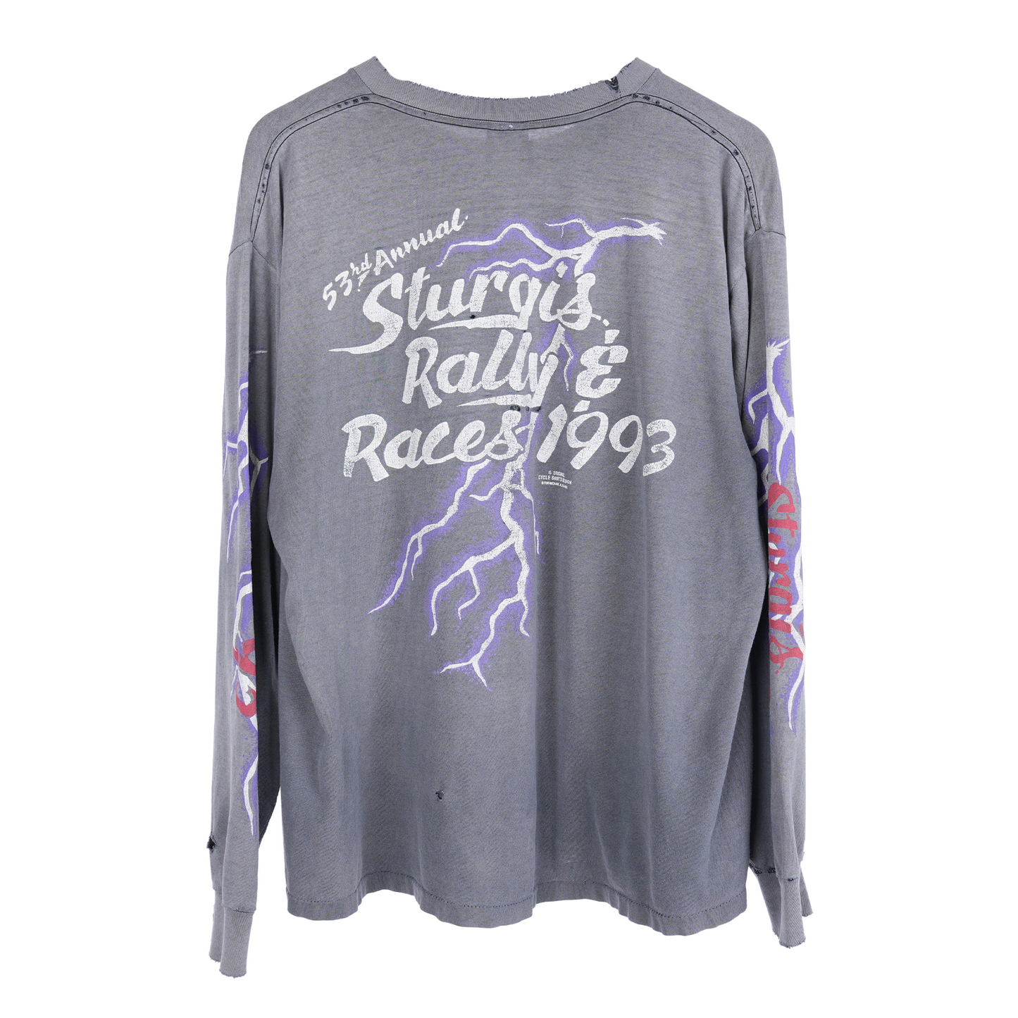 VINTAGE FADED STURGIS RALLY AND RACES 1993 LONGSLEEVE