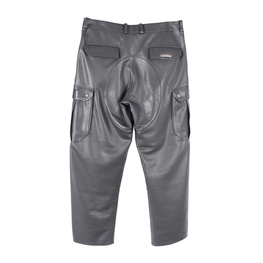 CHROME HEARTS DEVIL DOG LEATHER CARGO PANTS