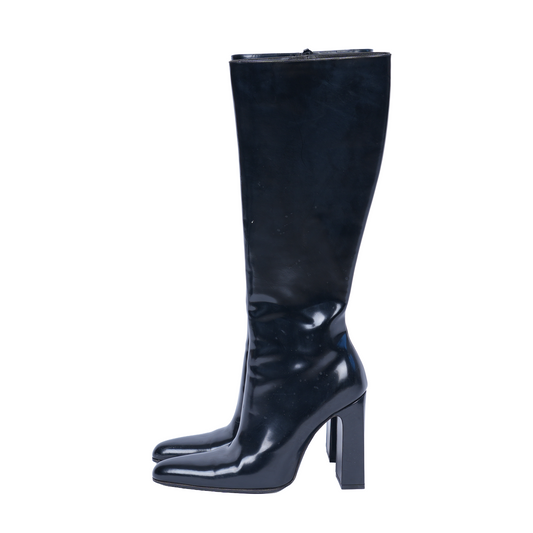 BALENCIAGA KNEE HIGH LEATHER BOOTS