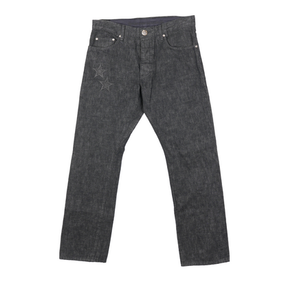 CHROME HEARTS BLACK STAR PATCH SELVEDGE DENIM