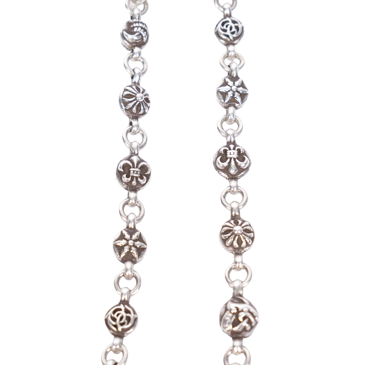 CHROME HEARTS LONG MULTI MOTIF BALL WALLET CHAIN 26 LINK