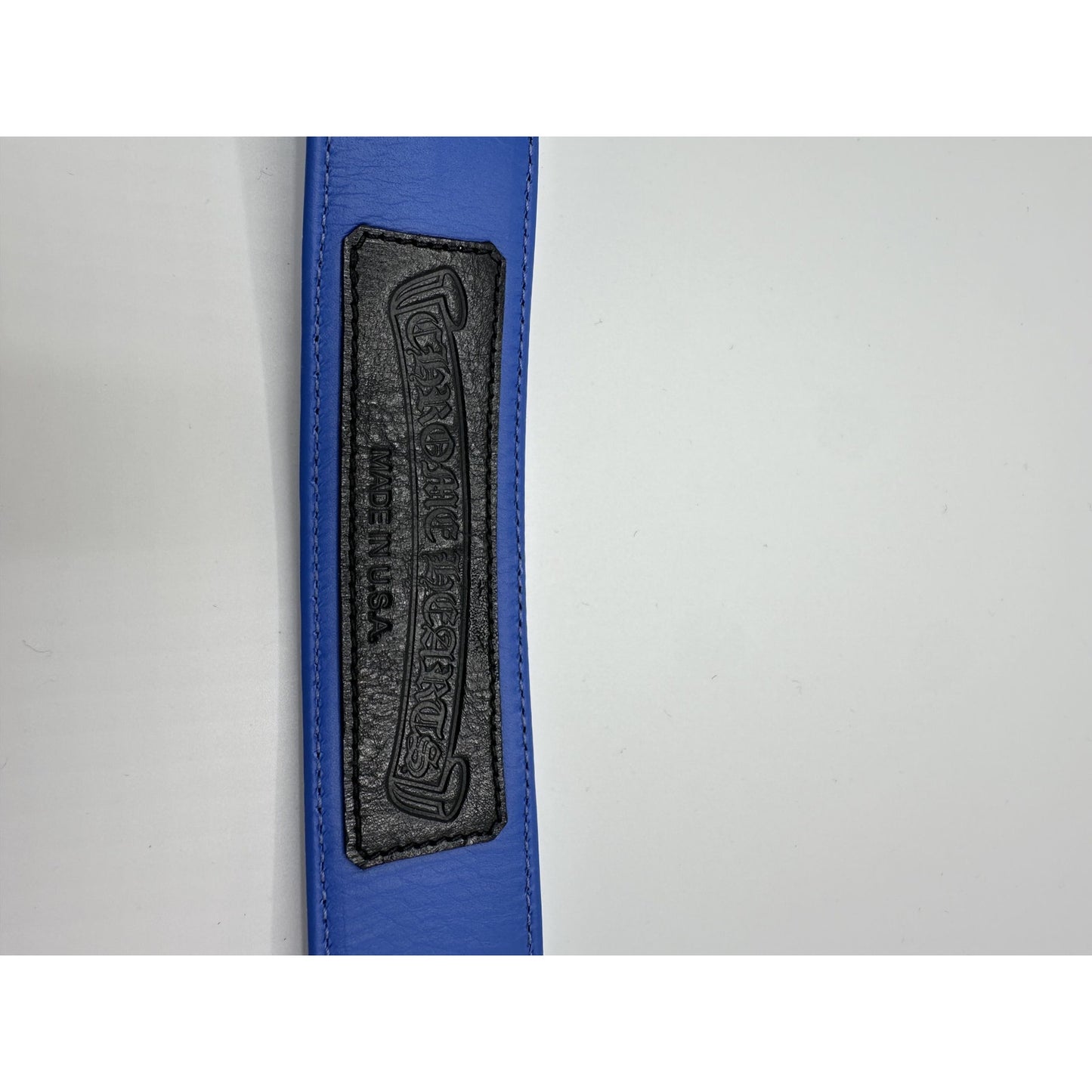 Chrome Hearts Blue Leather Belt Strap 36