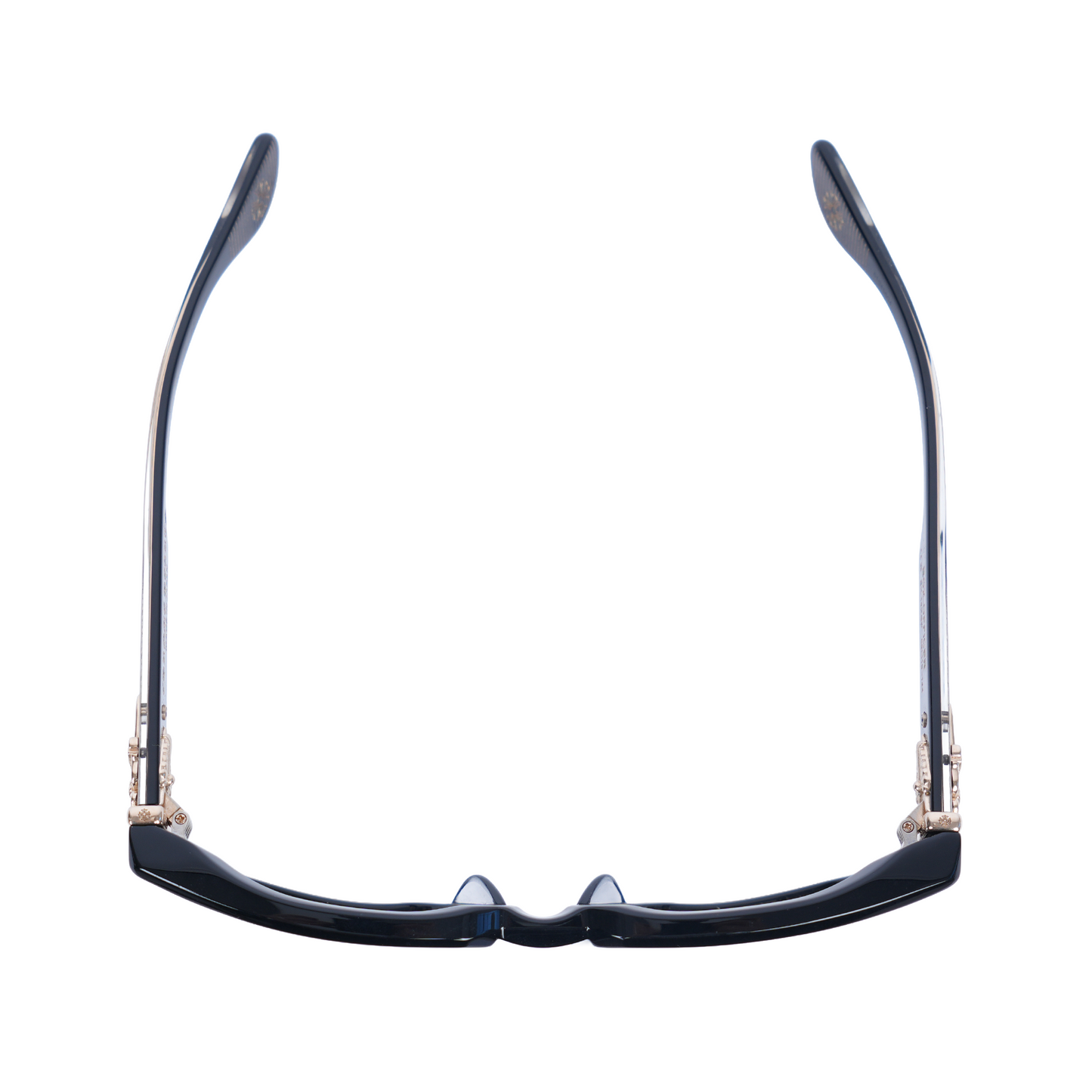 CHROME HEARTS GLOSSY BOX OFFICER GLASSES GOLD