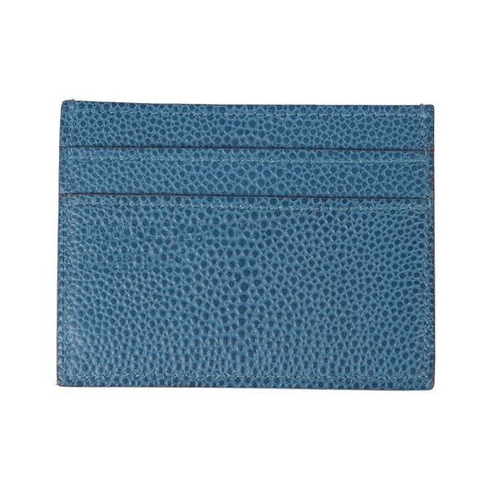 ERD BLUE LEATHER DEBOSSED LOGO CARDHOLDER