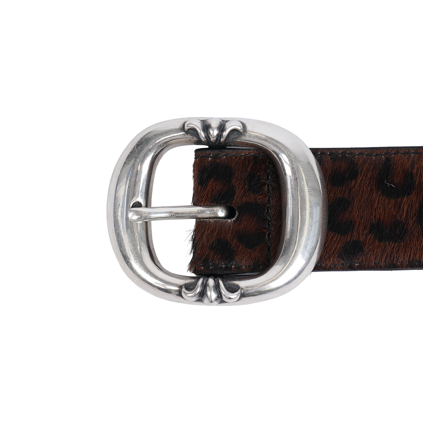 CHROME HEARTS BLACK CHEETAH BELT