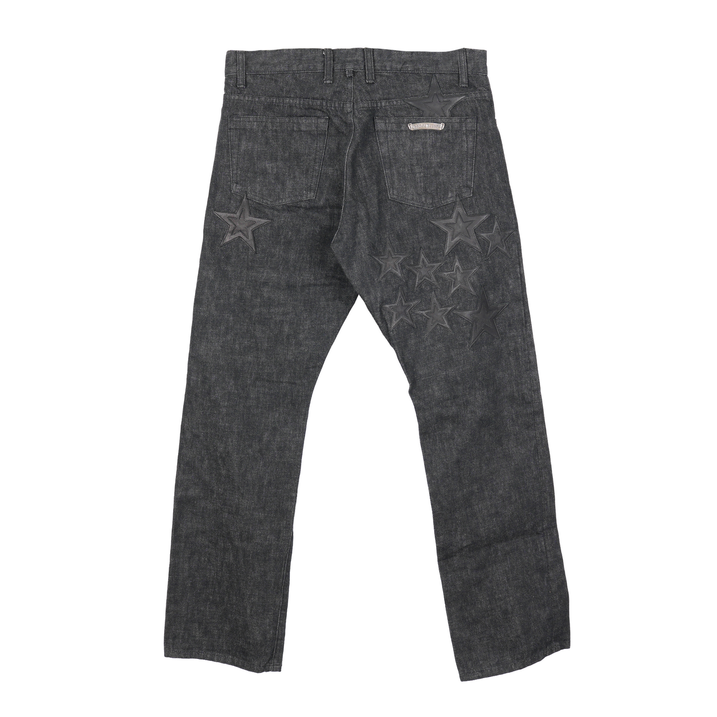 CHROME HEARTS BLACK STAR PATCH SELVEDGE DENIM