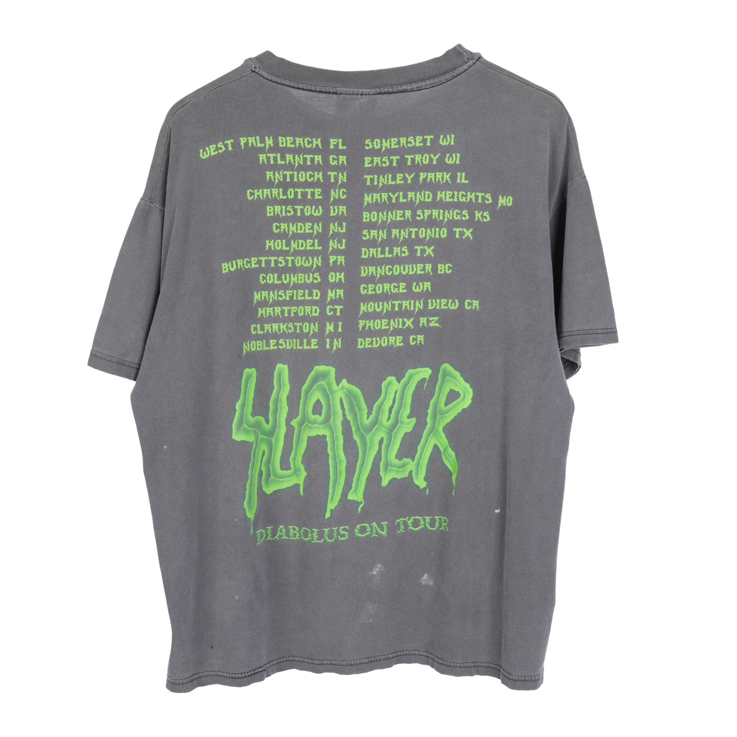VINTAGE FADED SLAYER DIABOLUS ON TOUR TEE