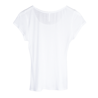 CHROME HEARTS RHODIUM PLATED WOMENS HEART CHARM TEE
