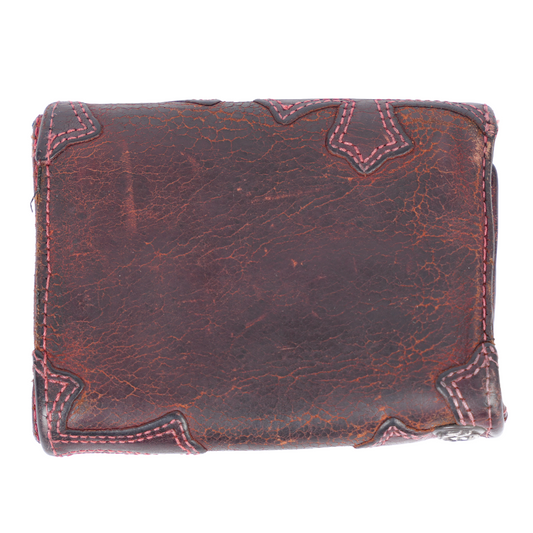 CHROME HEARTS VINTAGE RED CROSS PATCH TRI-FOLD WALLET