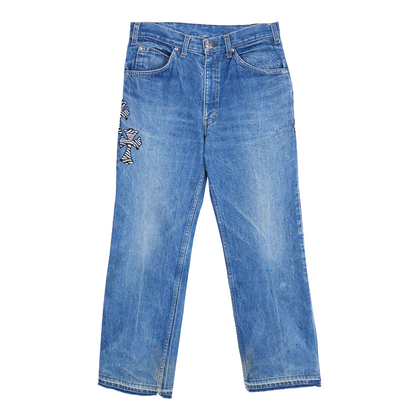 CHROME HEARTS ST BARTH'S ZEBRA SEQUIN PATCH LEVI