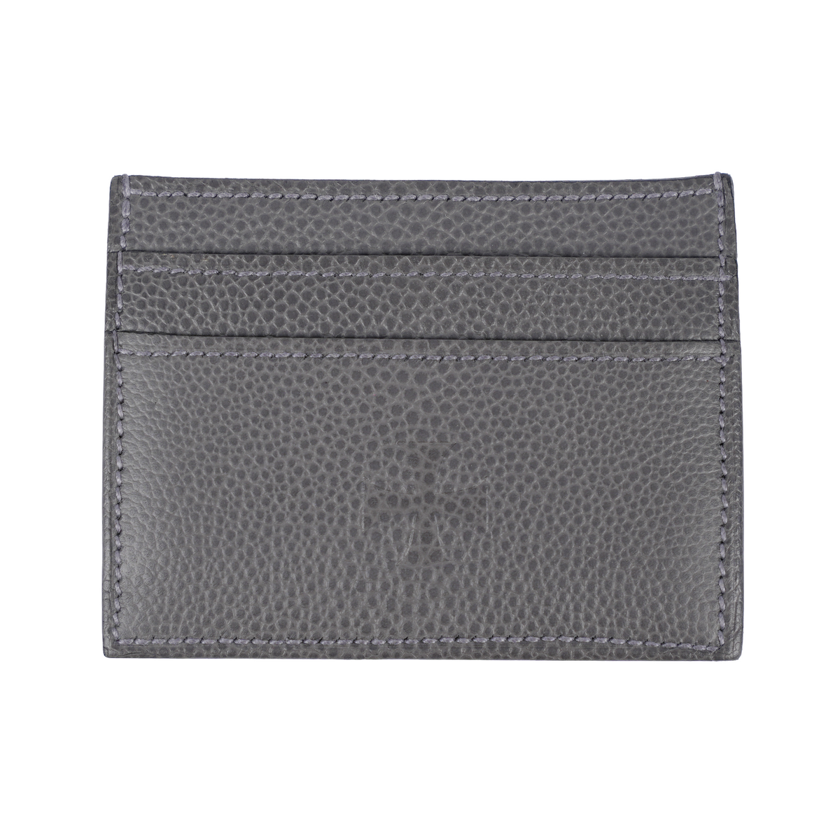 ERD ENFANTS RICHES DÉPRIMÉS GREY LEATHER DEBOSSED LOGO CARDHOLDER