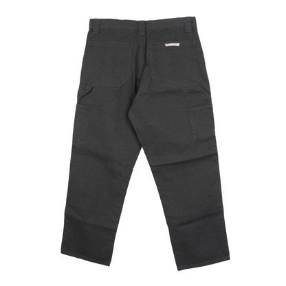 CHROME HEARTS BLACK DOUBLE KNEE HARDWARE CARPENTER PANTS