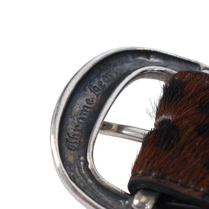 CHROME HEARTS BLACK CHEETAH BELT