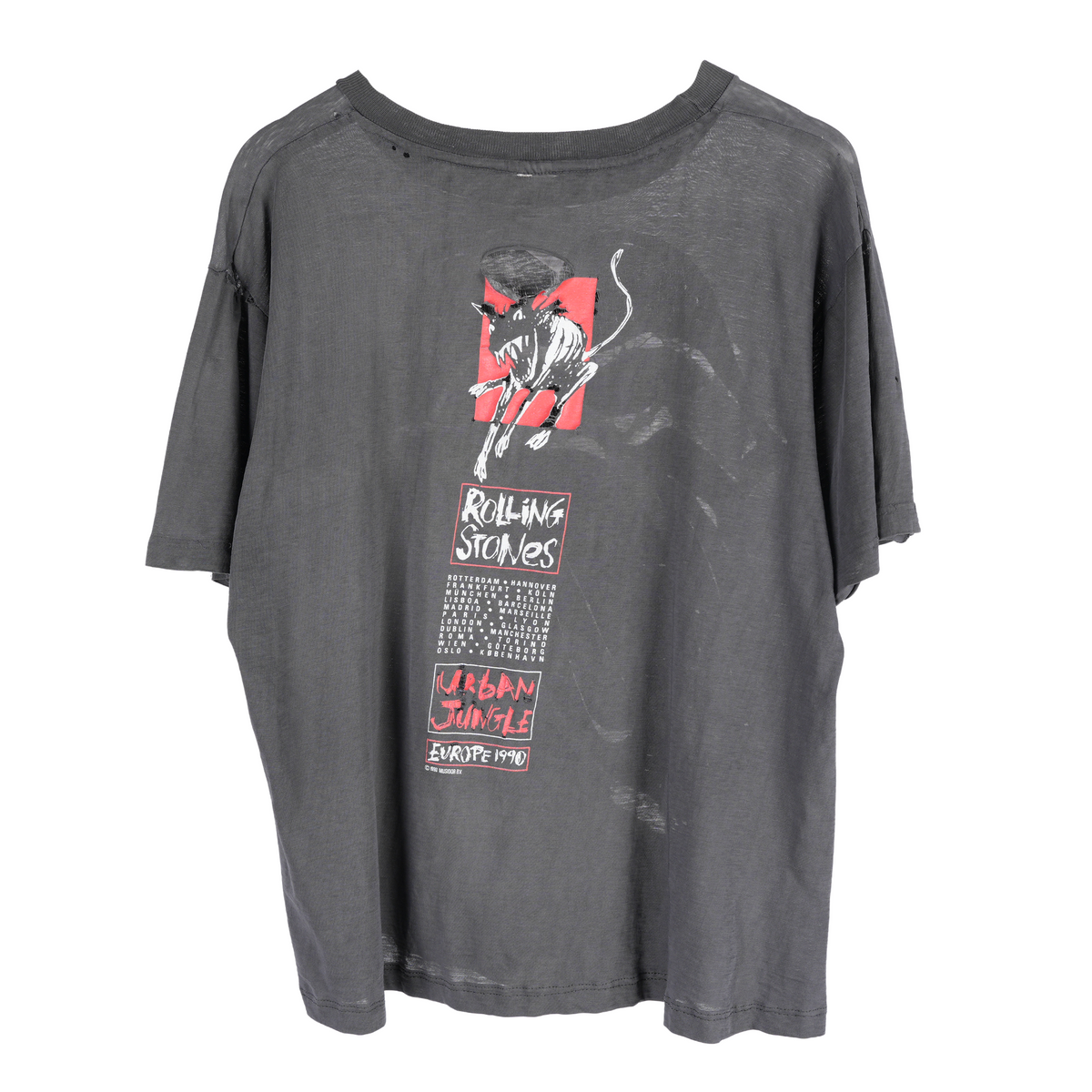 VINTAGE DISTRESSED ROLLING STONES TONGUE TEE